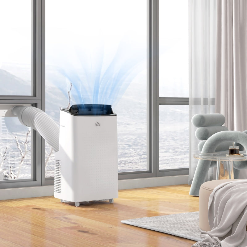Portable 14,000 BTU Air Conditioner - WiFi Smart Home, Dehumidifier, Fan, 24H Timer - White