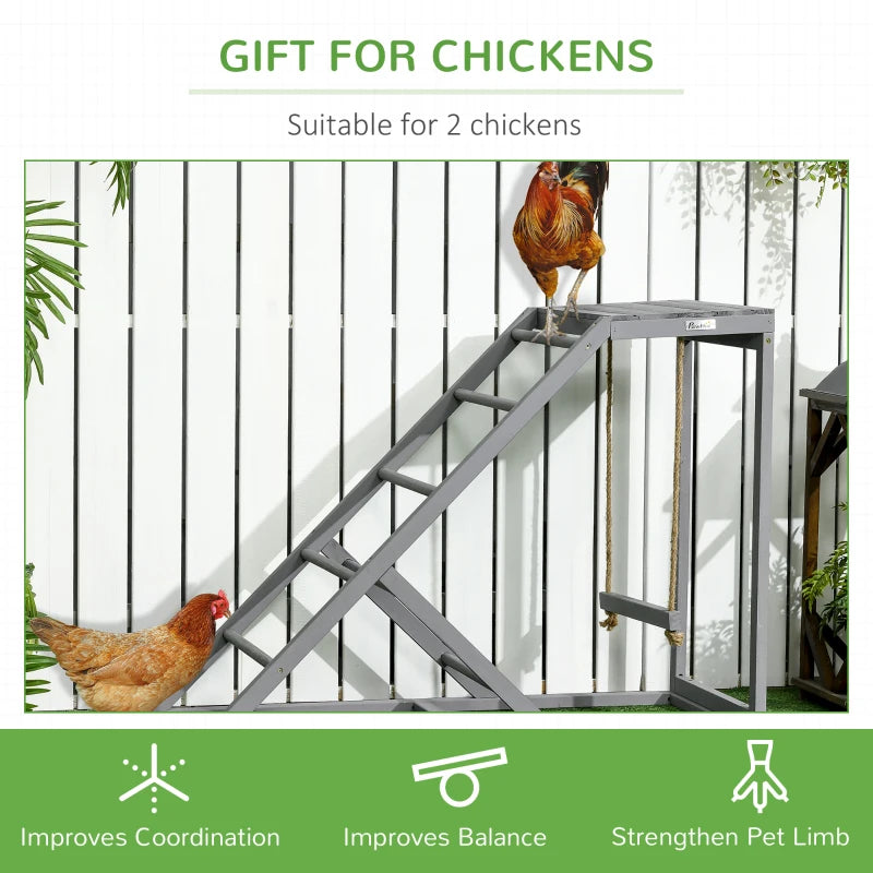 Galvanised Steel Chicken Run with Activity Shelf and Cover, 3x6x2m, Grey