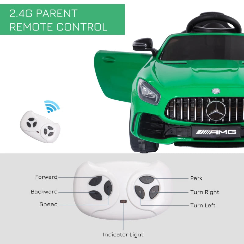 Green 12V Kids Electric Ride On Car with Remote Control & Music