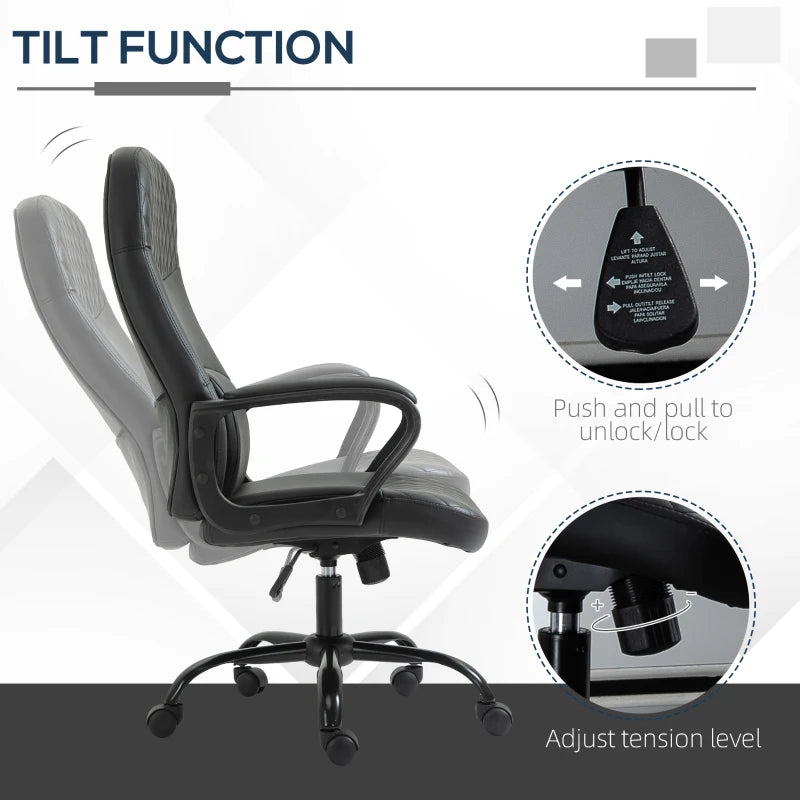 Black Massage Office Chair with Vibration and Lumbar Support