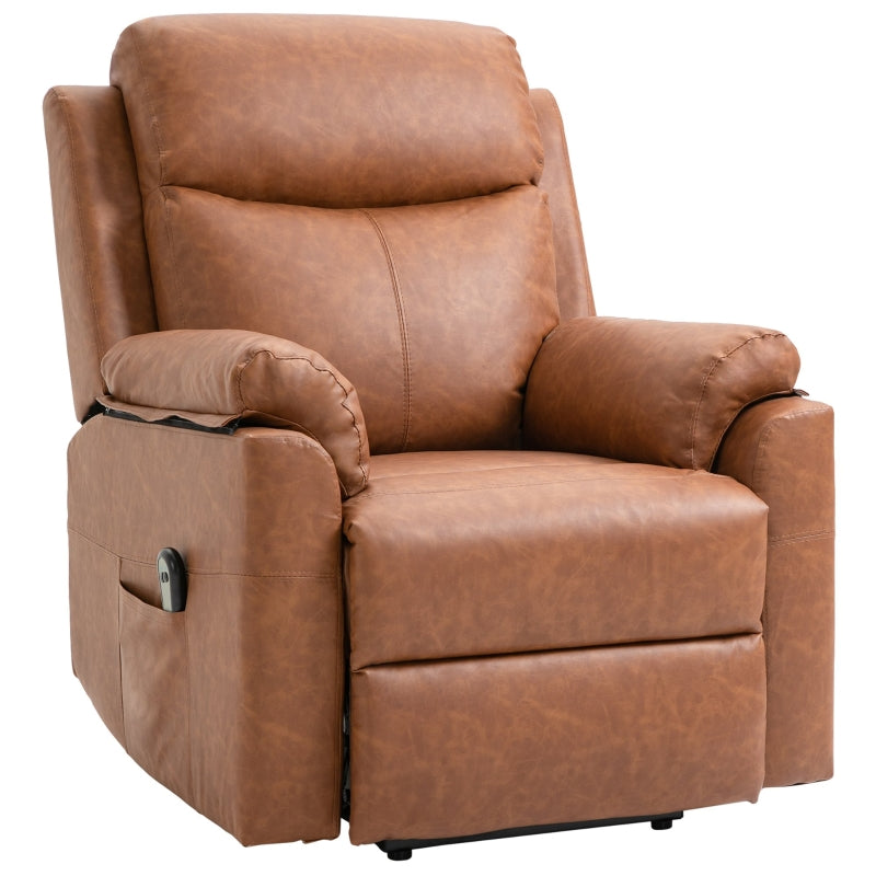 Brown Electric Power Lift Recliner Chair for Elderly with Remote Control