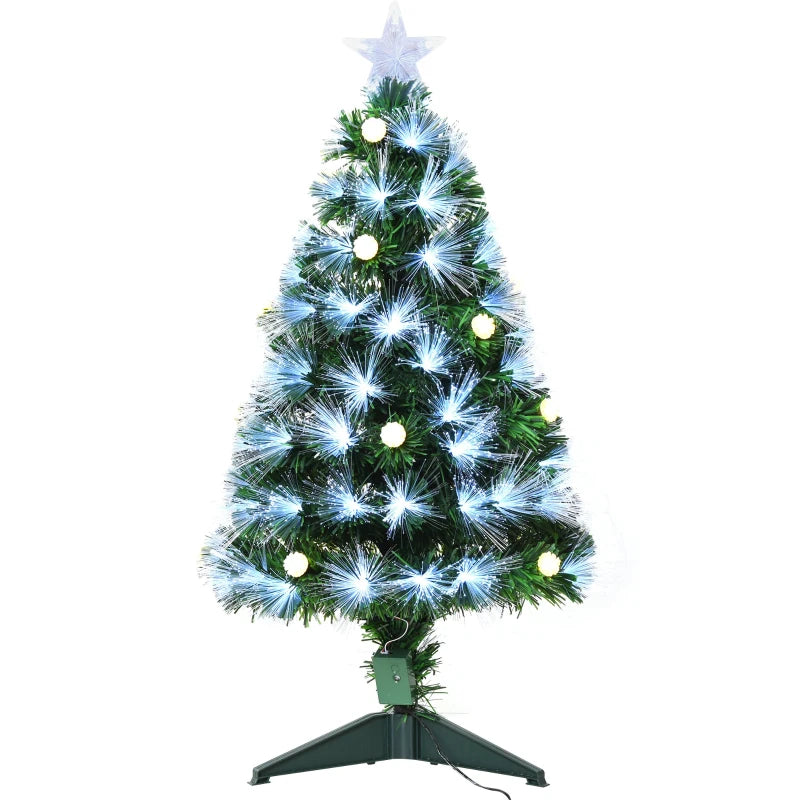 3ft White Pre-Lit Christmas Tree with 90 LEDs & Star Topper