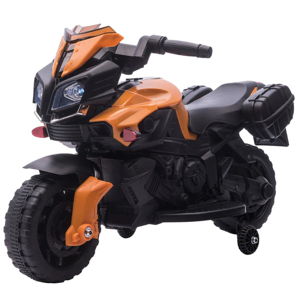 Orange Kids Electric Motorbike 6V Ride-On Motorcycle with Lights and Sounds