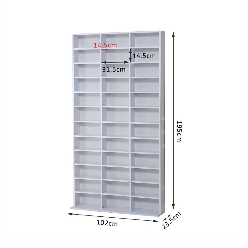 White Adjustable Storage Unit with 33 Compartments