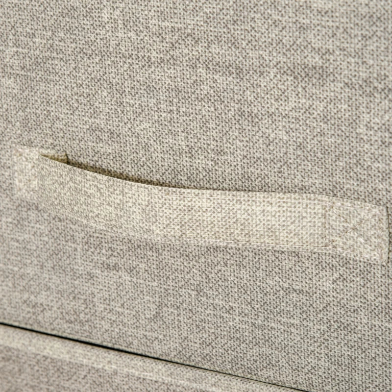 3-Tier Linen Drawer Cabinet Organizer in White, Oak, and Light Grey