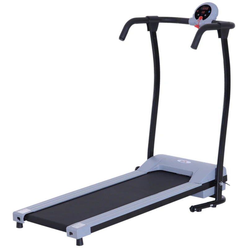 Compact Folding Treadmill with LED Display - Black