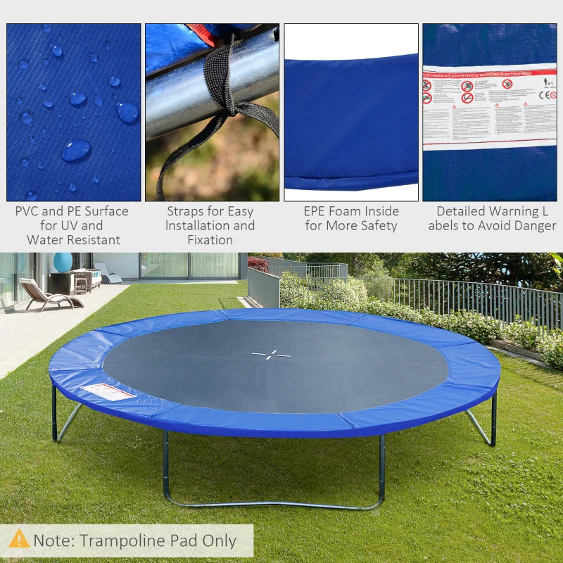 Blue 8ft Trampoline Safety Pad Replacement - 244cm Diameter