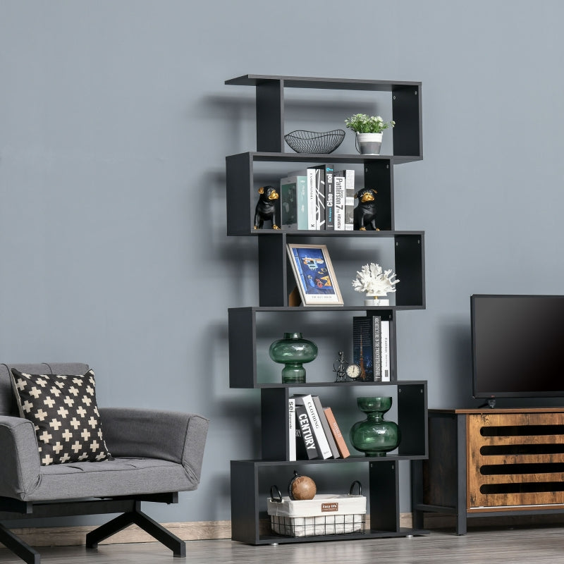 Black 6-Tier Shelving Unit