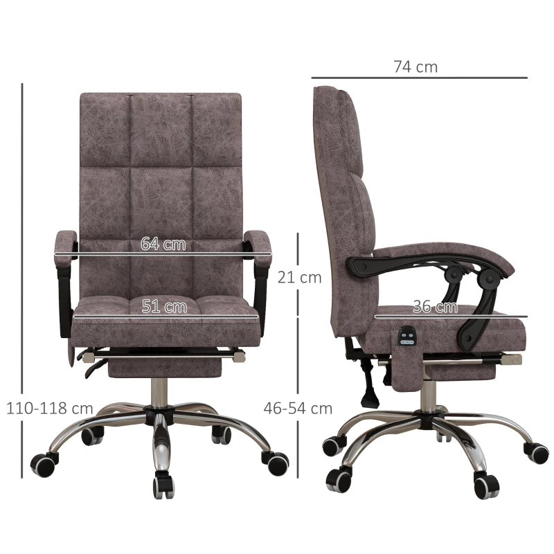 Ergonomic Massage Office Chair with Heat & Footrest