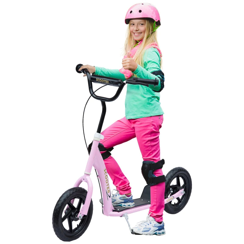 Kids Stunt Scooter with 12" Pink EVA Tyres