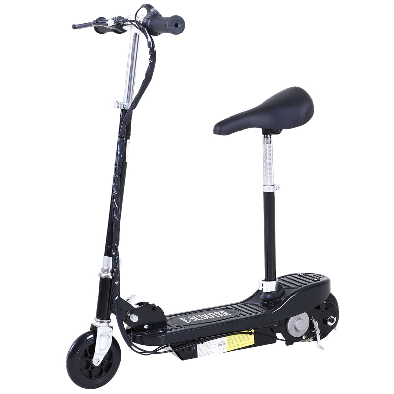 Black Electric Ride-On Scooter Toy with 120W Motor and 2 x 12V Battery