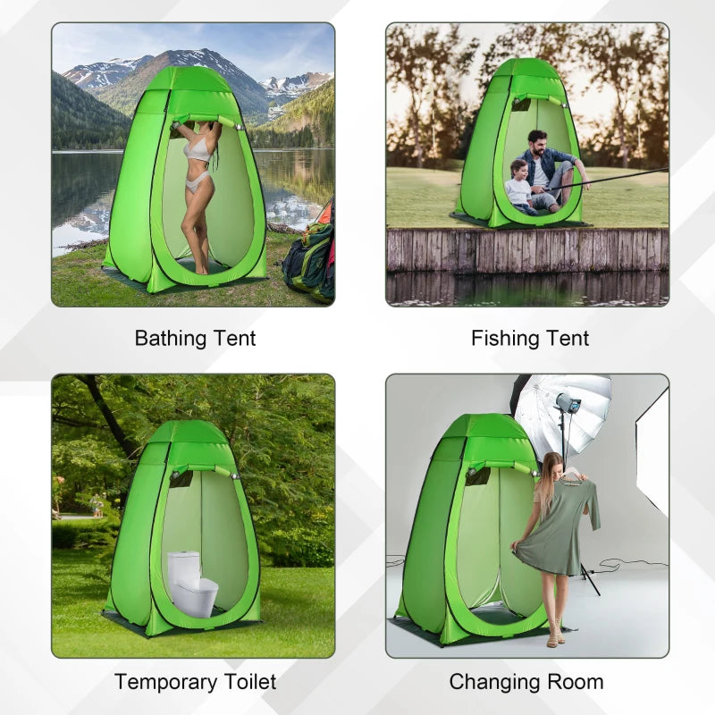 Green Pop Up Outdoor Privacy Tent with Removable Floor