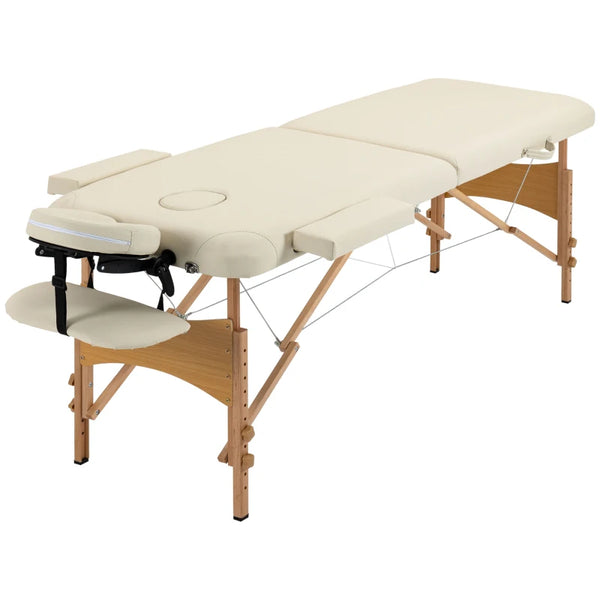 Portable Cream Massage Table with Wooden Frame