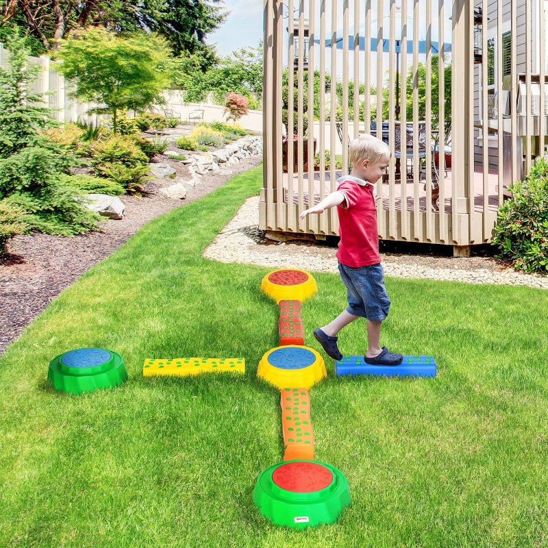 Multicoloured Kids Non-Slip Stepping Stones Set - 8 Pieces