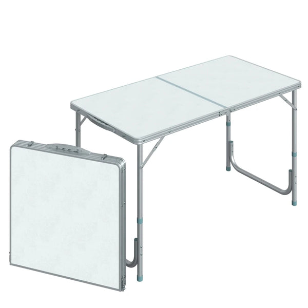 Compact Folding Aluminum Table - Silver