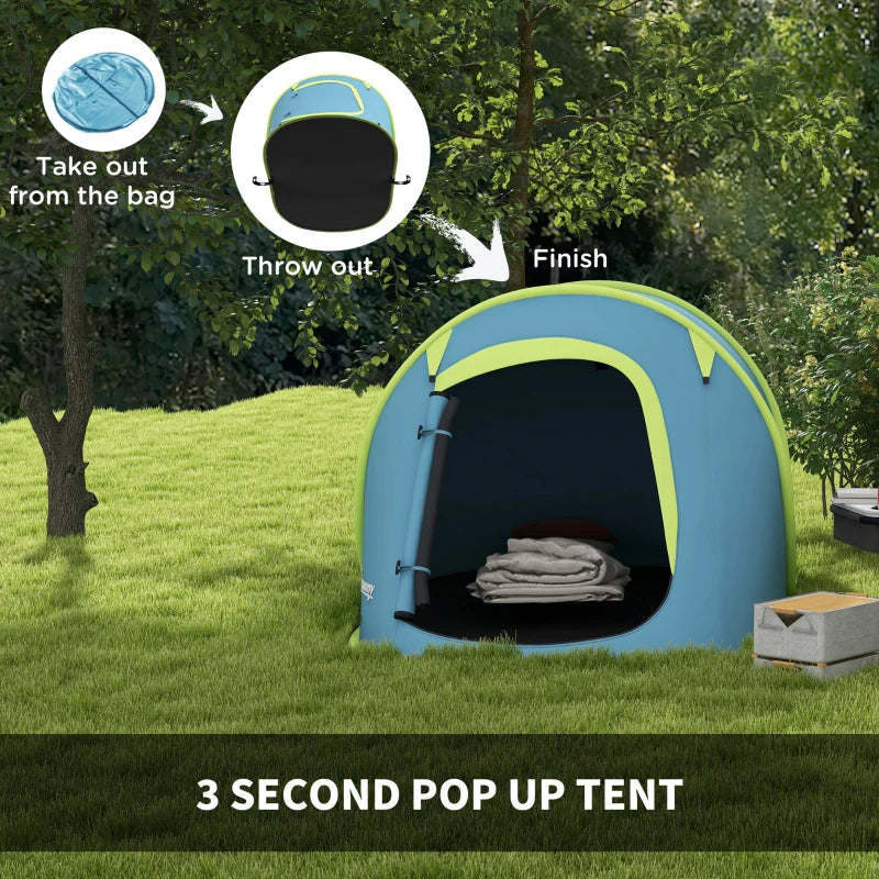 Blue Two-Person Pop-Up Camping Tent Kit