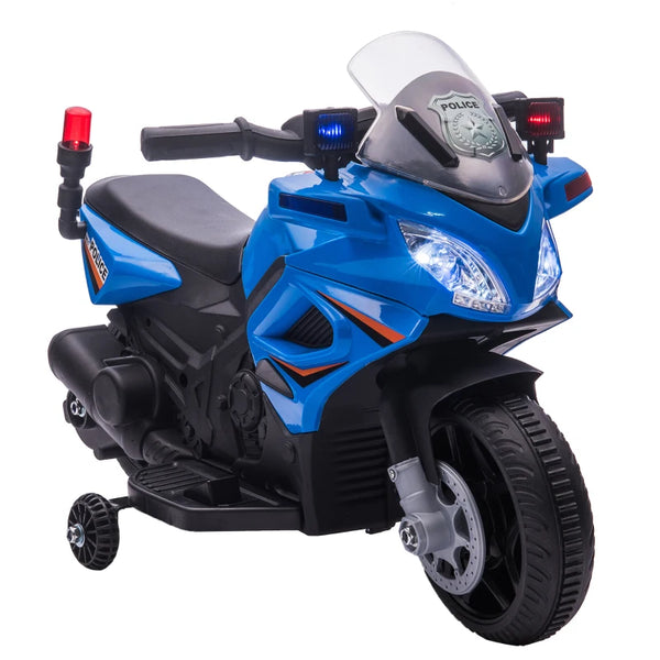 Blue Kids Electric Pedal Motorcycle Toy 6V Battery 18-48 months