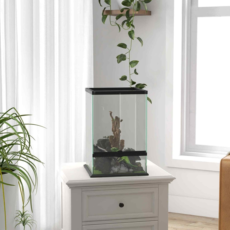 40L Reptile Vivarium with Anti-Escape Design and Ventilation - Ideal for Lizards, Frogs, Snakes, Turtles, Tortoises