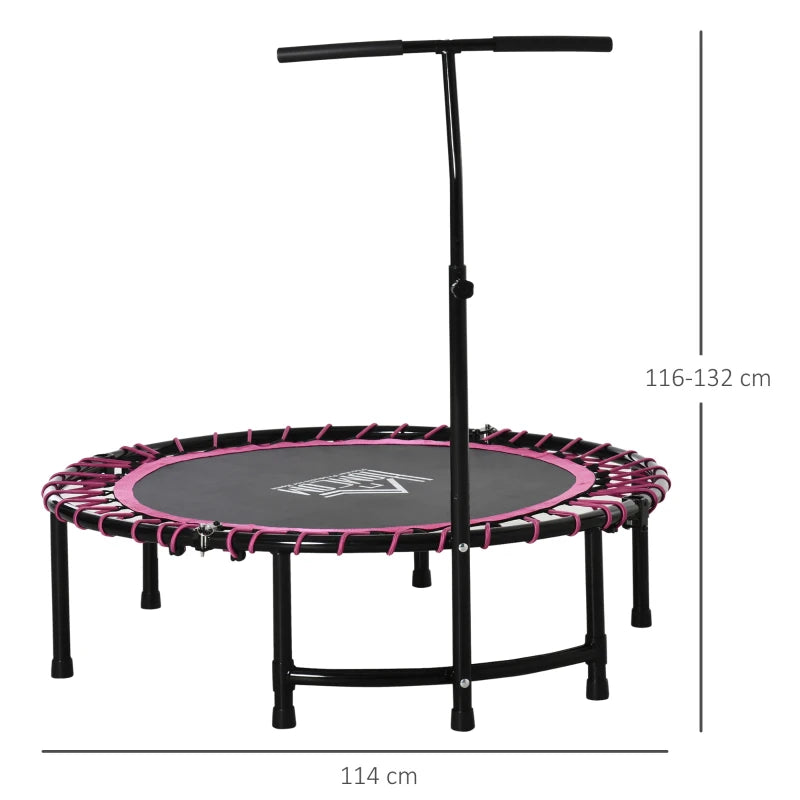 45" Pink Round Mini Trampoline with Adjustable Handle