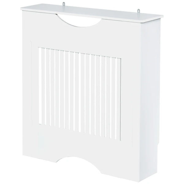 White Slatted Radiator Cover Cabinet 82H x 78W x 19D