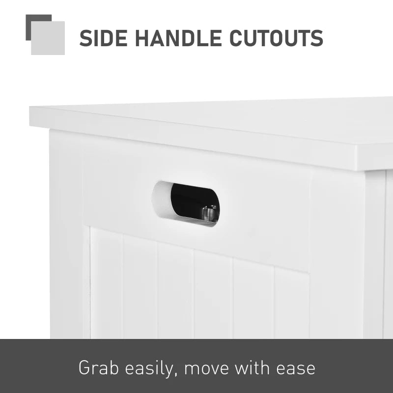 White Lift Top Storage Chest with Safety Hinges - Bedroom Entryway Organizer