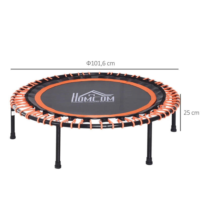 Black and Orange Mini Fitness Trampoline, 101.6 x 25 cm