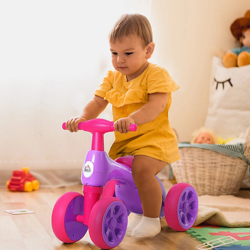 Violet Fuchsia Baby Balance Bike with Storage Bin