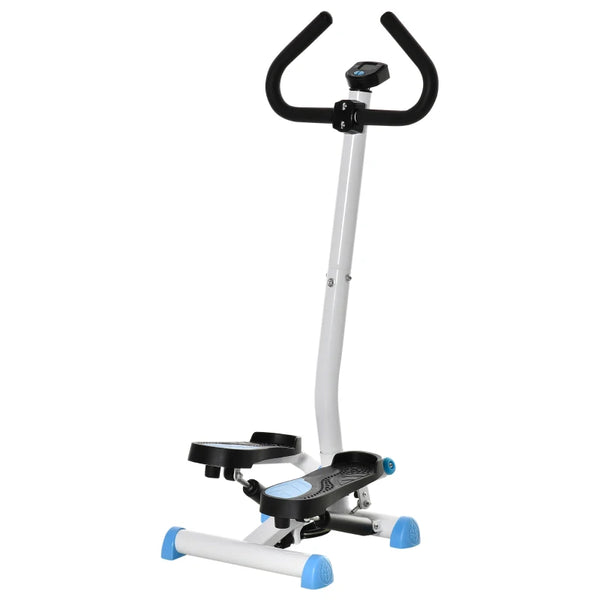 Blue Adjustable Step Machine with LCD Screen & Handlebars