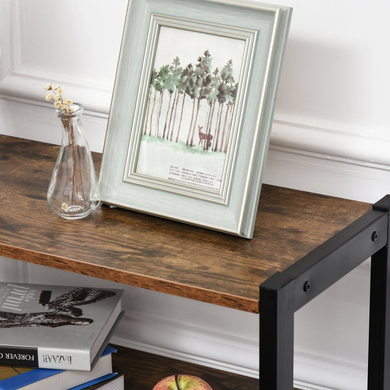 Rustic Brown 3-Tier Industrial Storage Cabinet with Doors