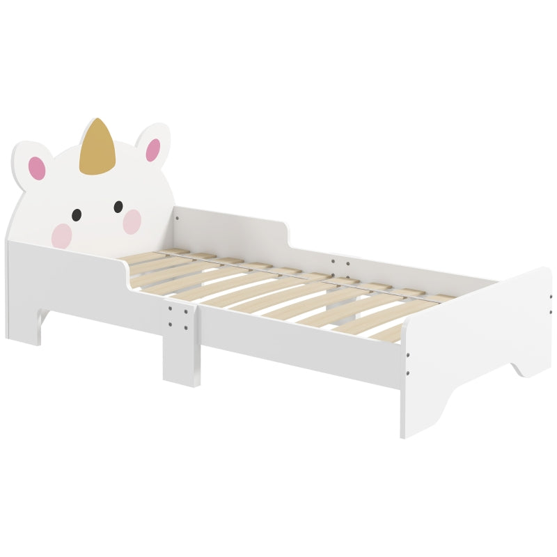 White Unicorn Toddler Bed for Kids 3-6 Years - 143 x 74 x 67cm