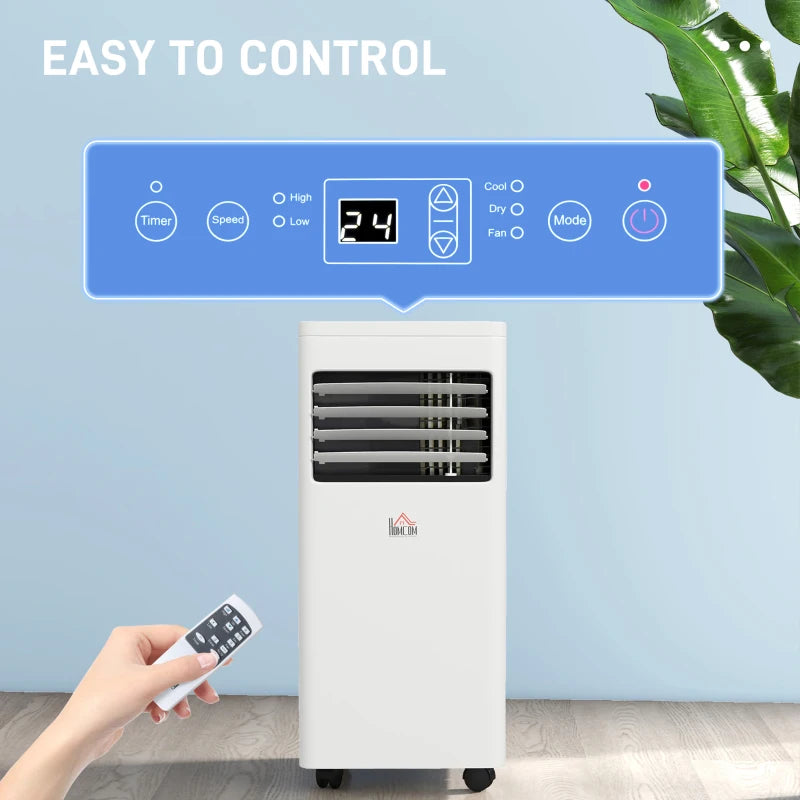Portable 7000 BTU Air Conditioner - White, 3-in-1 Cooling Unit
