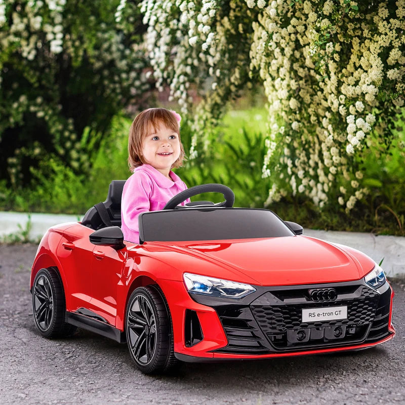 Red Audi Licensed 12V Kids Electric Ride-On Car with Remote Control