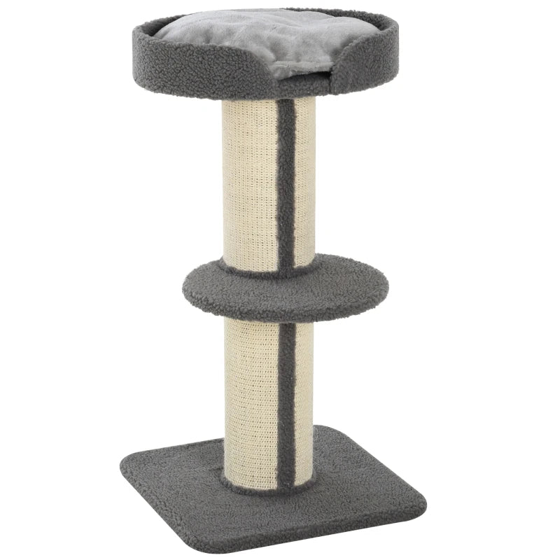 Grey 91cm Cat Tower Scratching Post for Indoor Cats