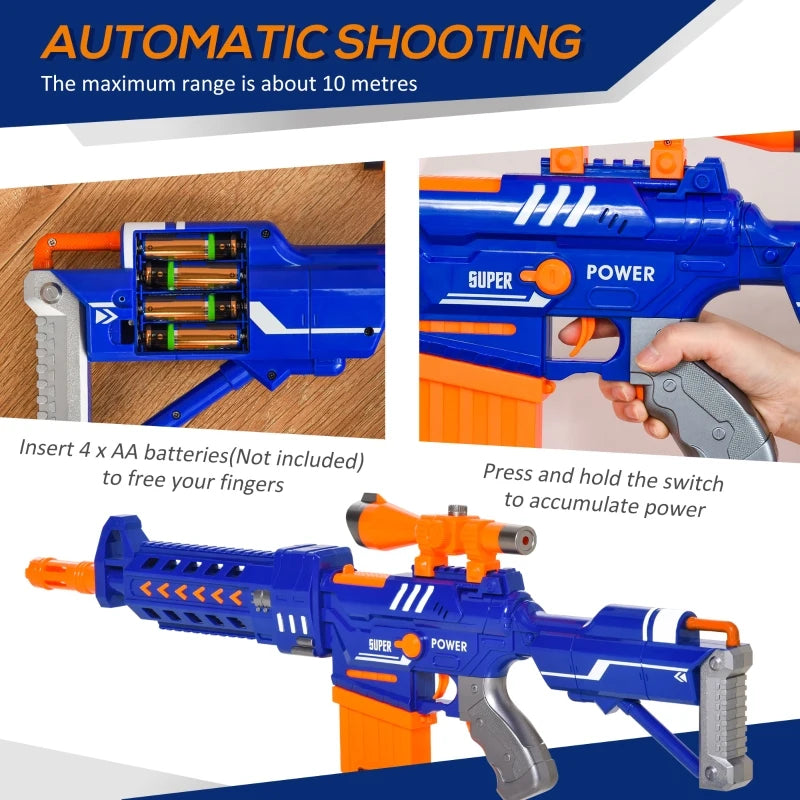 Foam Blaster Shooter with 20 Soft EVA Darts - Blue