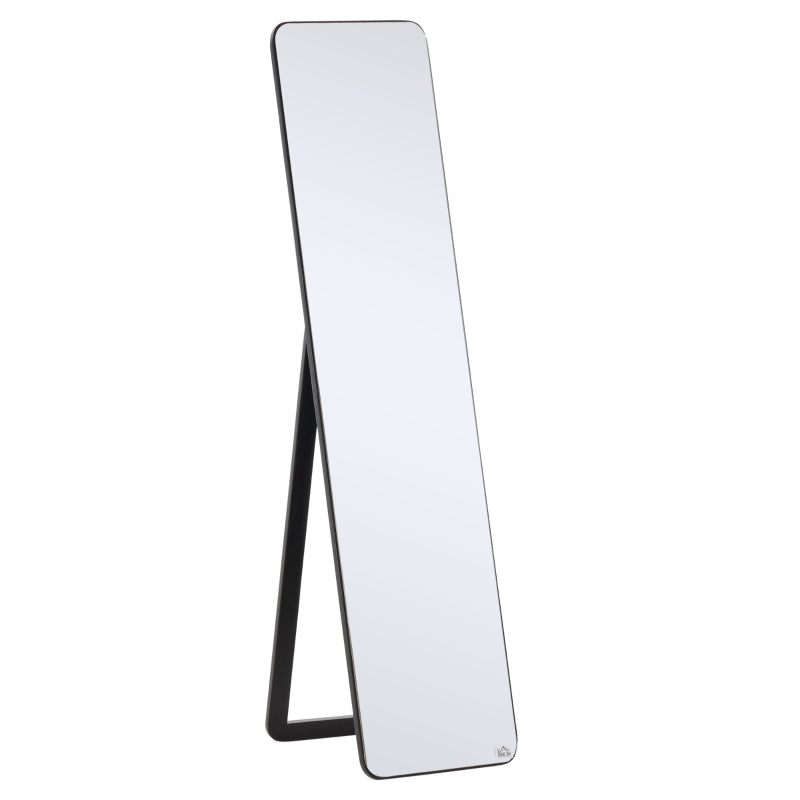 Black Full Length Mirror - Floor Standing or Wall Mount - Bedroom Dressing Mirror