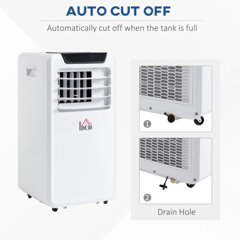 Portable 10000 BTU Air Conditioner - White, 3-in-1 Unit with Remote Control