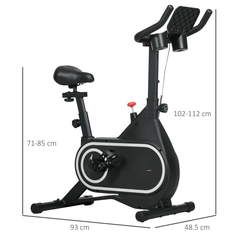 Magnetic Indoor Cycling Bike - Red, Silent Flywheel, LCD Display, Tablet Holder
