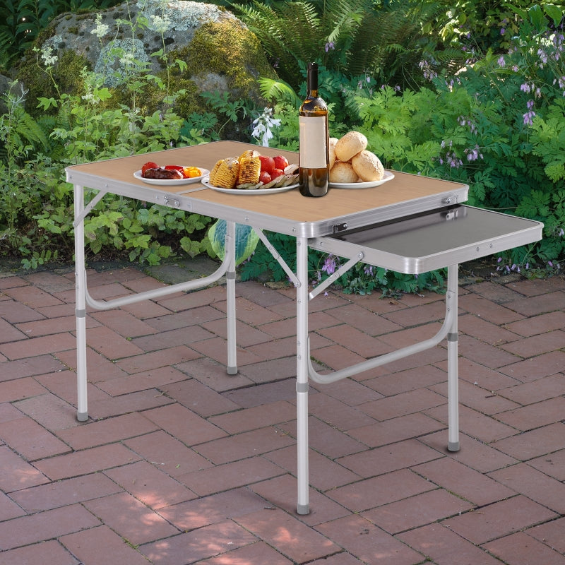 3ft Portable Aluminium Folding Picnic Table - Blue