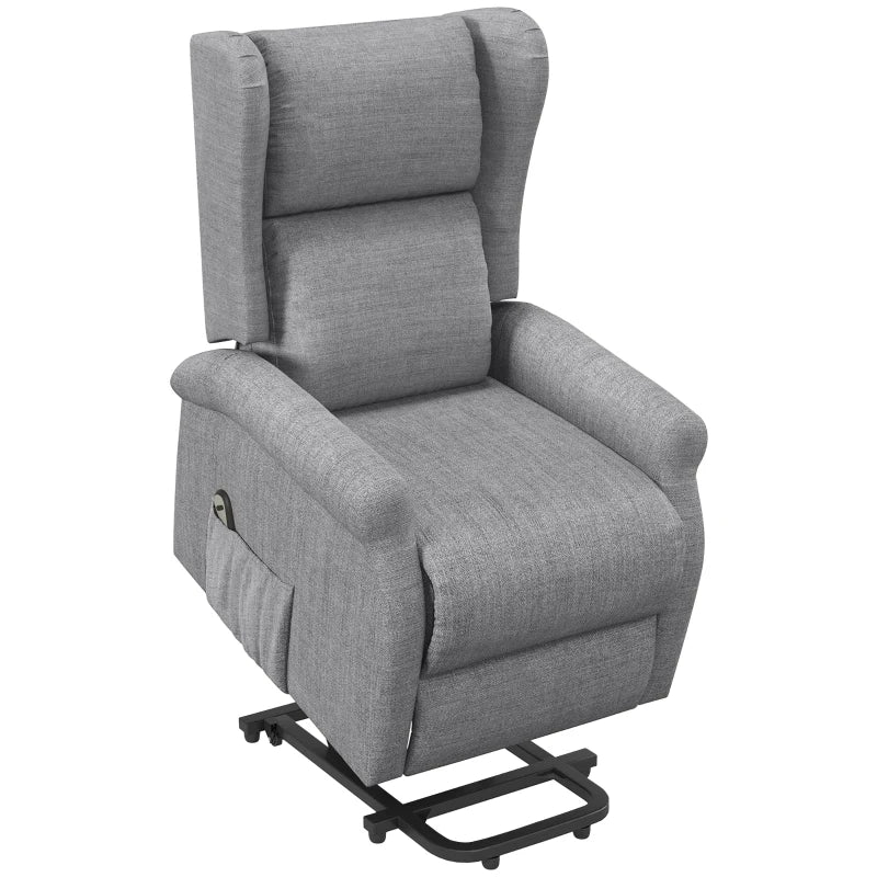 Grey Electric Power Lift Recliner Chair for Elderly with Remote Control