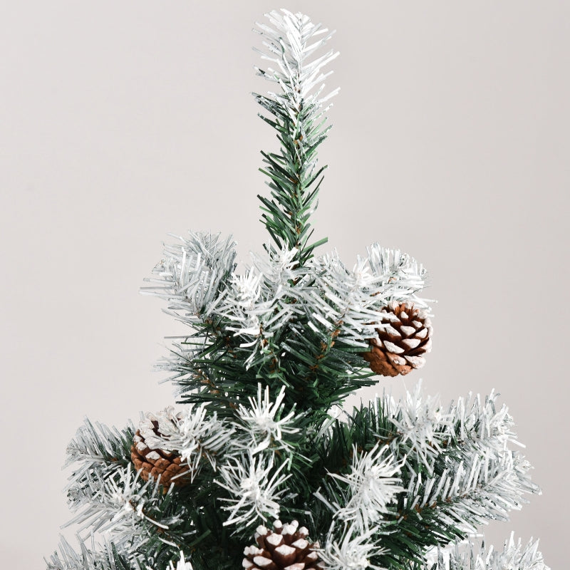 5FT Green Artificial Christmas Tree with Pine Cones - Holiday Xmas Decor