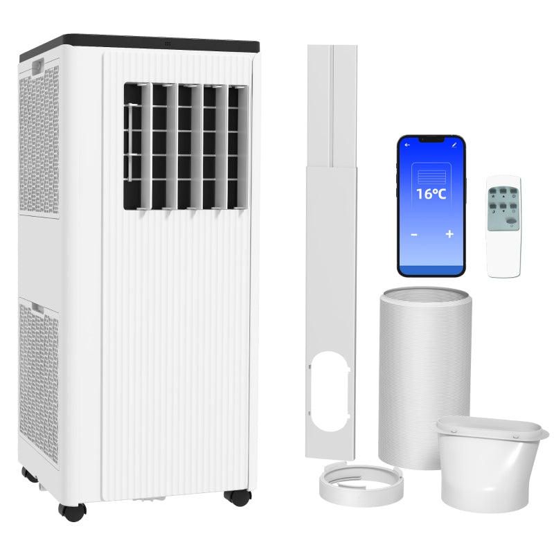 White 9,000 BTU App-Controlled Portable Air Conditioner - 20m² Coverage