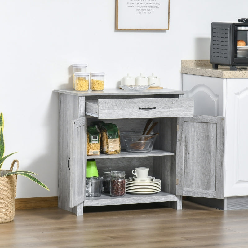 Grey Farmhouse Sideboard Storage Cabinet for Living Room