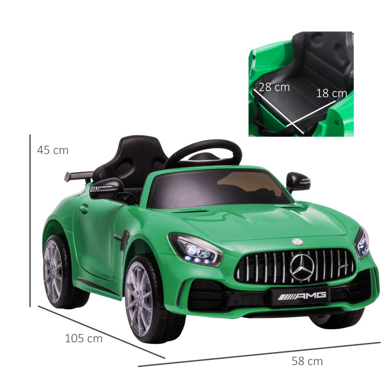 Green 12V Kids Electric Ride On Car with Remote Control & Music