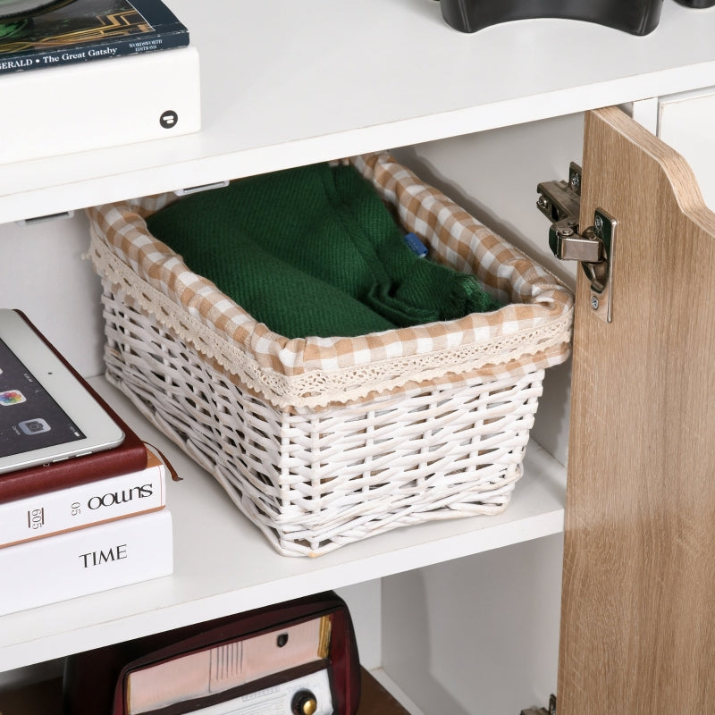 Natural Wood Sideboard with Drawer for Bedroom, Living Room, Home Office