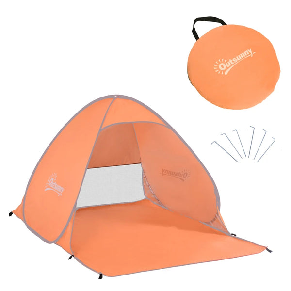 Orange 2-Person UV Pop-Up Shelter