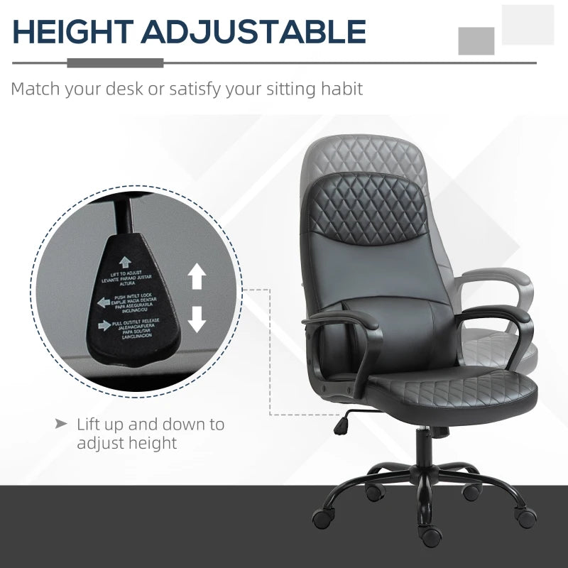 Black Massage Office Chair with Vibration and Lumbar Support