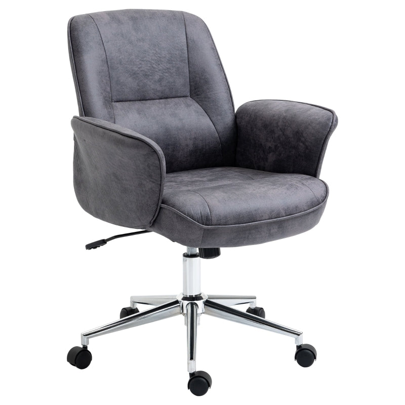 Grey Faux Microfibre Leather Office Chair