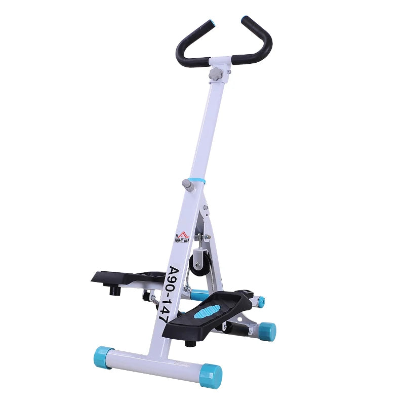 White Stepper with Handle for Home Fitness Aerobics