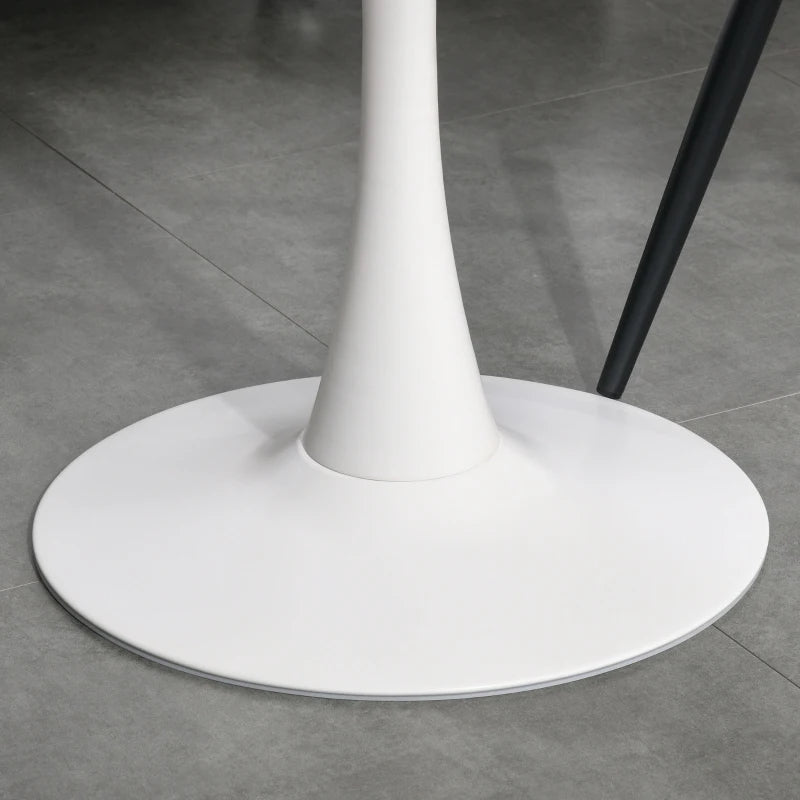 Adjustable White Steel Frame Bar Table - Height 67-93cm