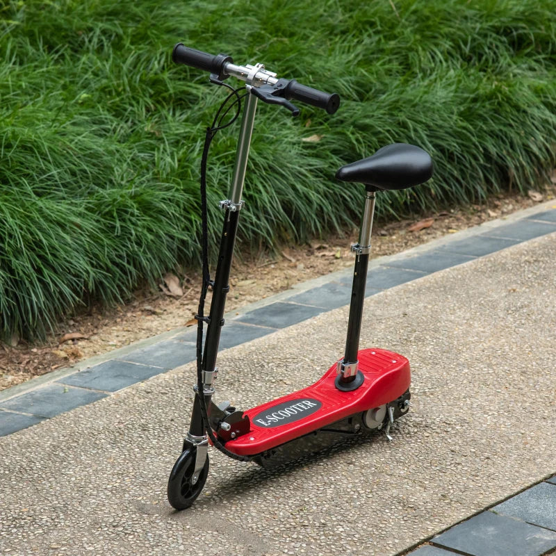 Red Electric Ride-On Scooter Toy with 120W Motor and 2 x 12V Battery